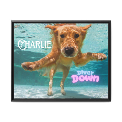 Framed Personalized Landscape Photo Canvas Wall Art - 'Add your Caption' - Purrfect Pet Haven