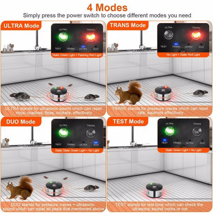Ultrasonic Pest Repellent - 4 Modes for 3229 Sq Ft - Purrfect Pet Haven