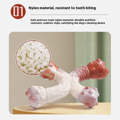 Polka Dot Bone Dog Toy Set - 3-Piece Bite-Resistant Chew Toys Medium Large Dogs - Purrfect Pet Haven
