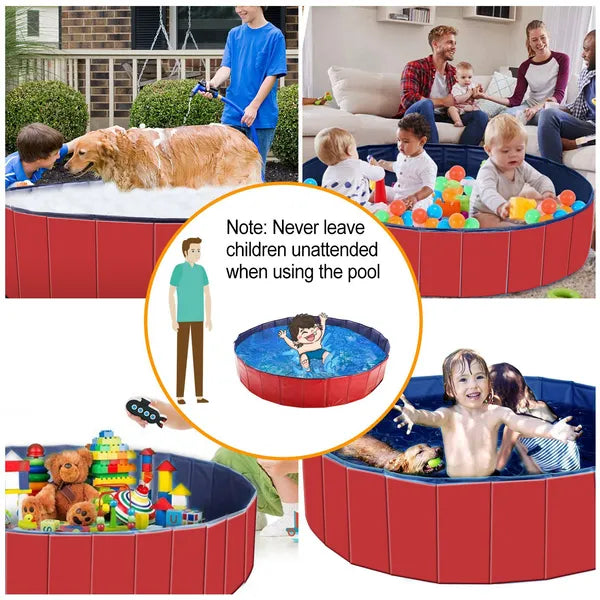 Foldable Dog Pool - Pet Swimming & Bathing Tub - Purrfect Pet Haven