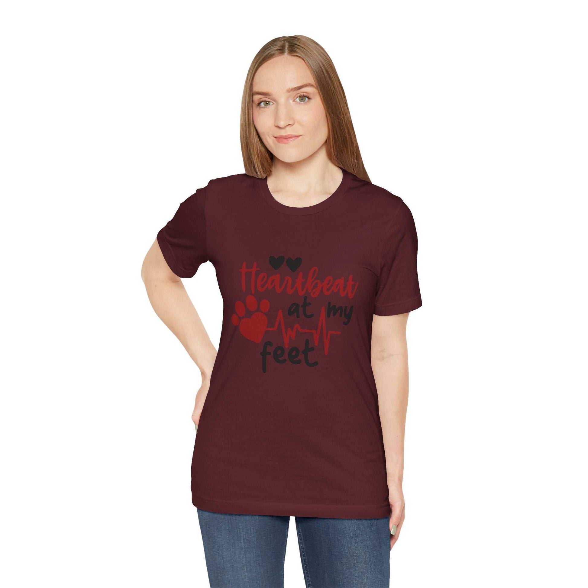 Heartbeat at my Feet - Unisex Tee - Purrfect Pet Haven