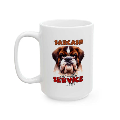 Funny Sarcasm a Service I Offer - Ceramic Coffee Mug - Purrfect Pet Haven