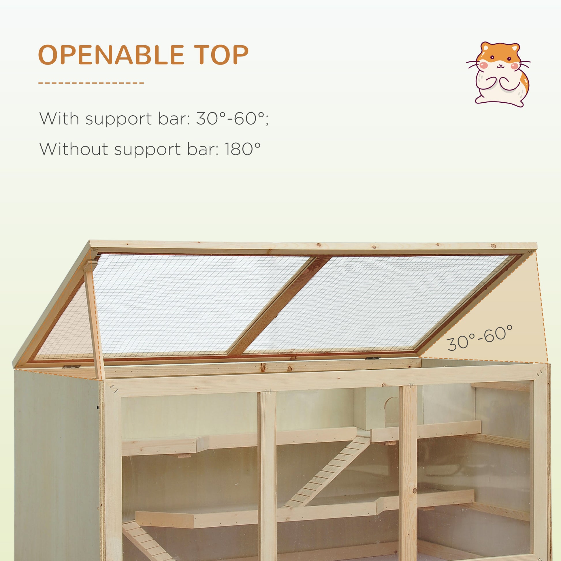 Extra Large Hamster Cage 45 Inch with Multi-Level Play - Purrfect Pet Haven