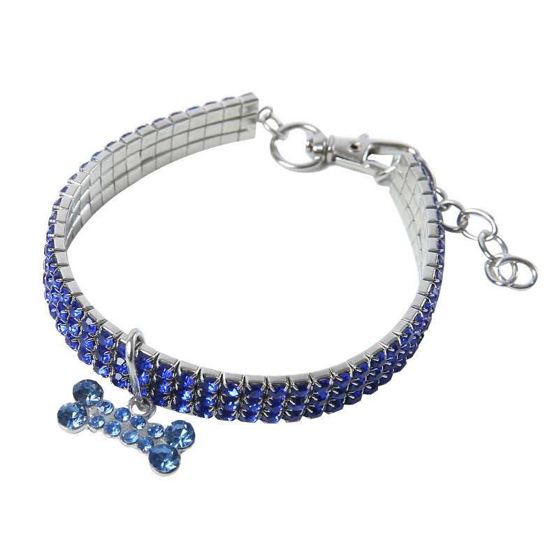 Crystal Bling Rhinestone Dog Collar for Small Medium Dogs Cats - Purrfect Pet Haven