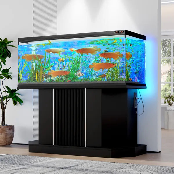 Aquarium Stand with Storage - 55-75 Gallon with Power Outlet - Purrfect Pet Haven
