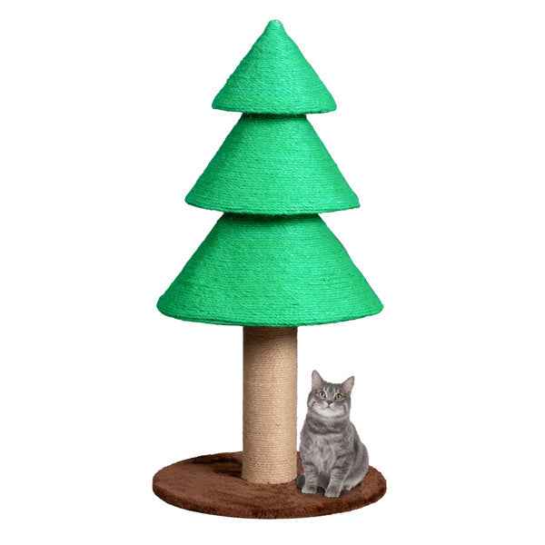 Christmas Tree Cat Scratcher - 31.5" Sisal Scratching Post - Purrfect Pet Haven