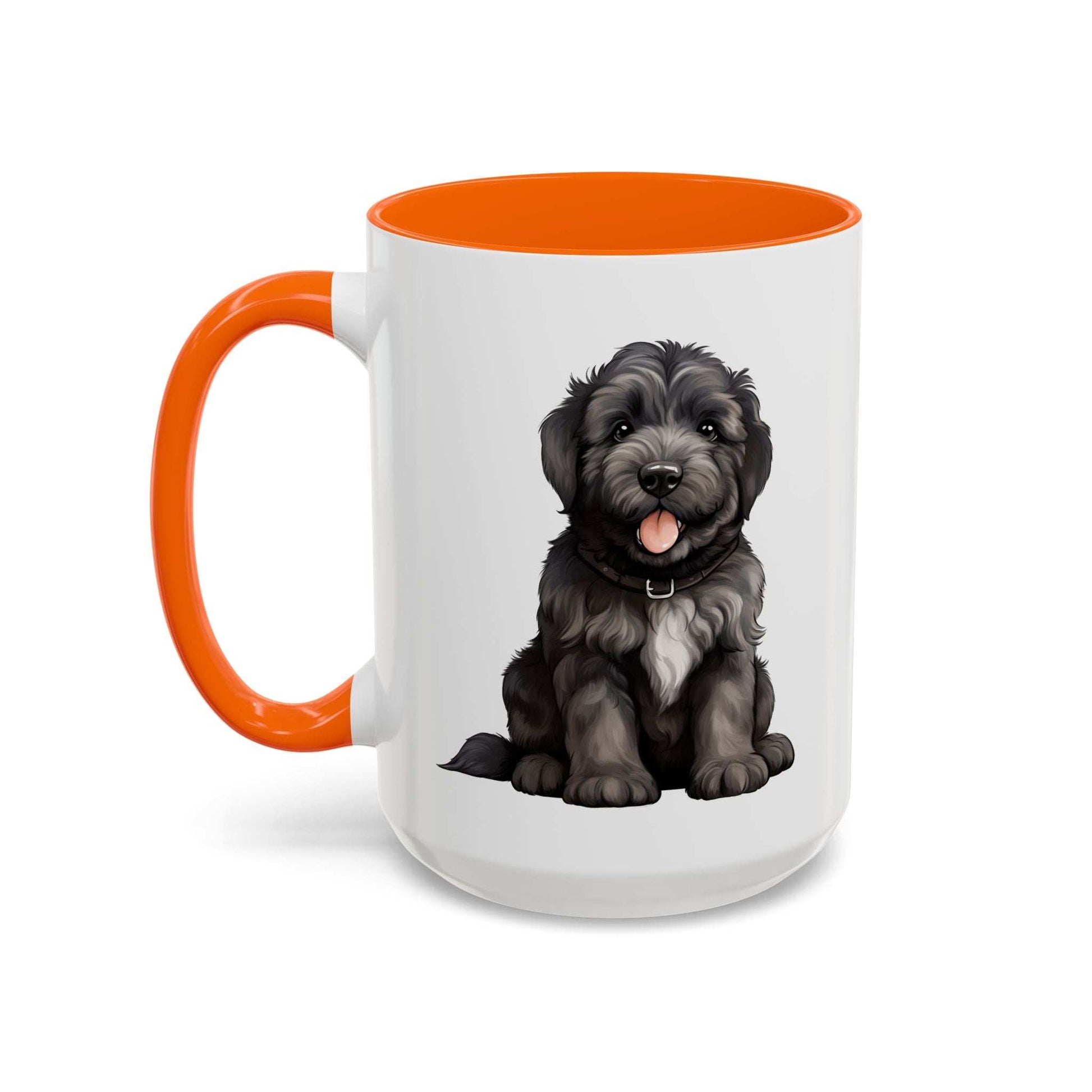 Cute Bouvier Des Flanders Dog Design Accent Coffee Mug - 11oz & 15oz - Purrfect Pet Haven