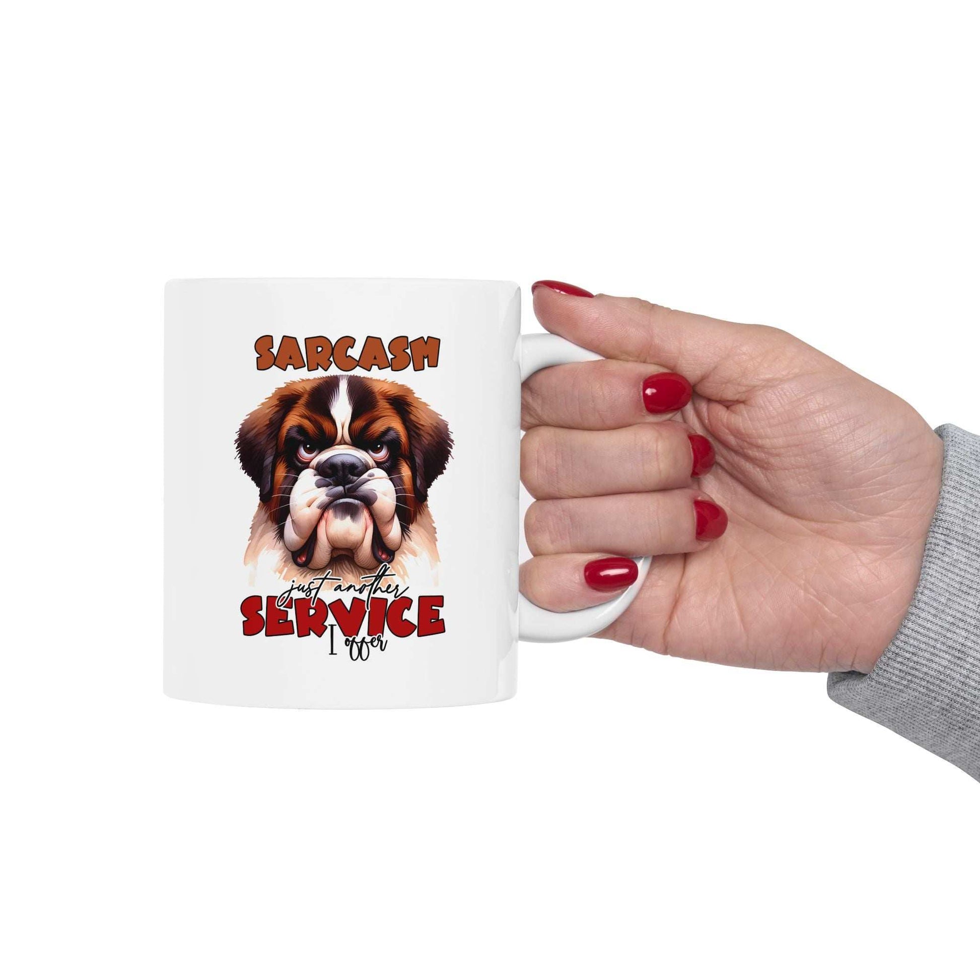 Funny Sarcasm a Service I Offer - Ceramic Coffee Mug - Purrfect Pet Haven