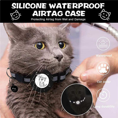 Apple Air Tag Tracker Protective Cover Anti-missing Pet Positioning Reflective Cat Collar - Purrfect Pet Haven
