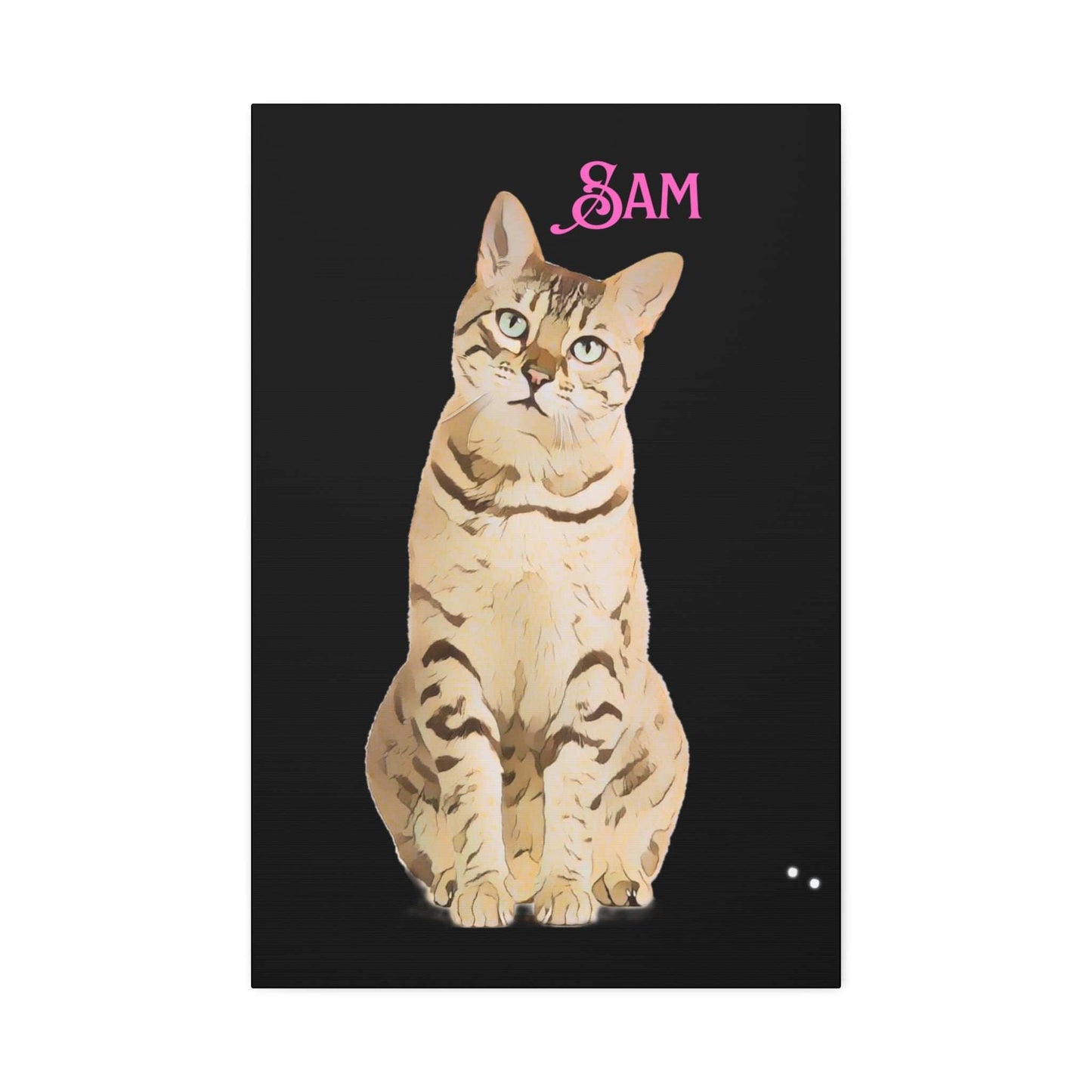 PAW-sonalized Black Canvas Print | Upload Photo~Choose size - Purrfect Pet Haven