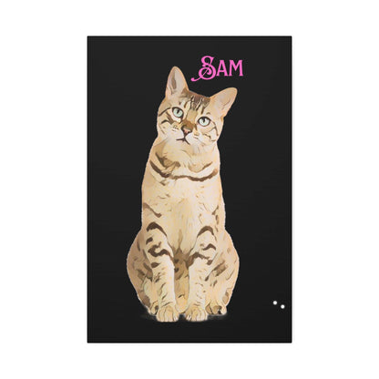 PAW-sonalized Black Canvas Print | Upload Photo~Choose size - Purrfect Pet Haven