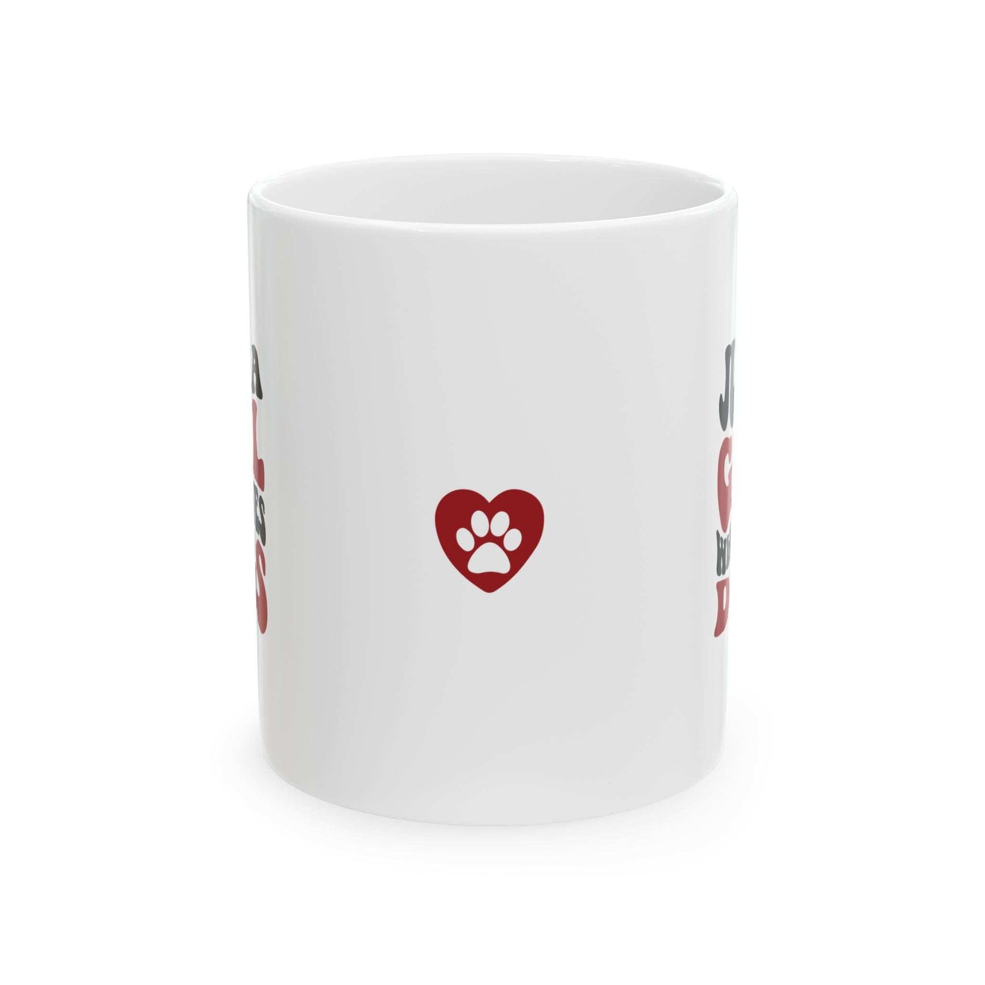 Just a Girl Who Loves Dogs Ceramic Mug | 11oz & 15oz Sizes | Perfect Gift for Dog Lovers - Purrfect Pet Haven