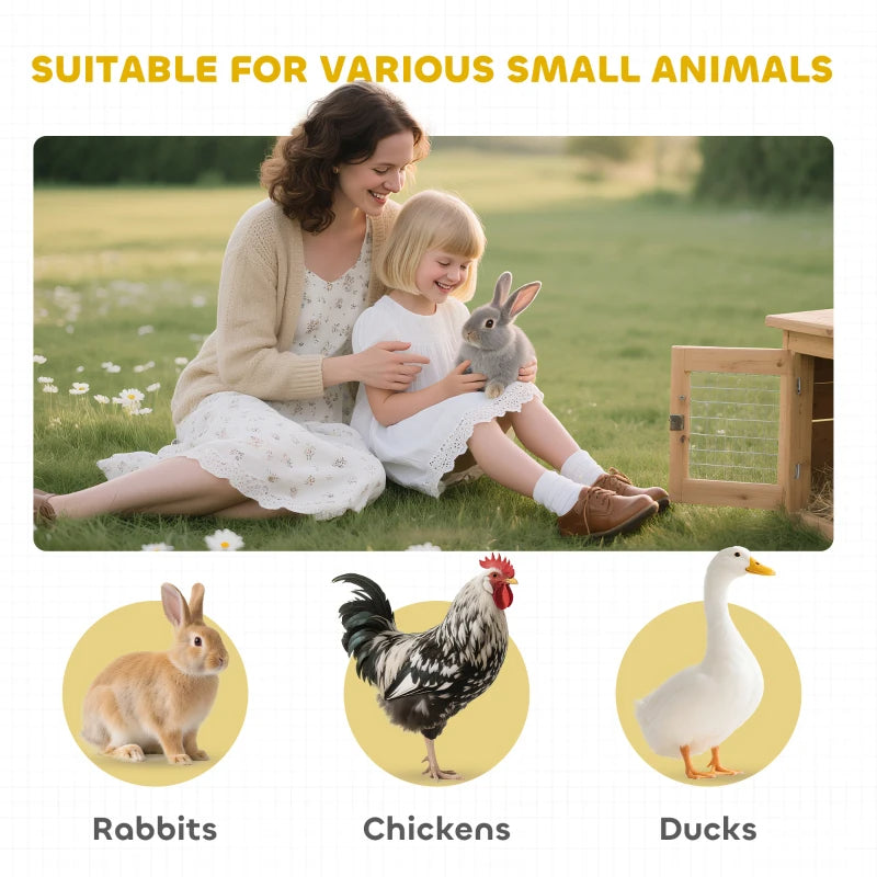 Small Elevated Pet Cage - Two Level Rabbit-Guinea Pig Hutch