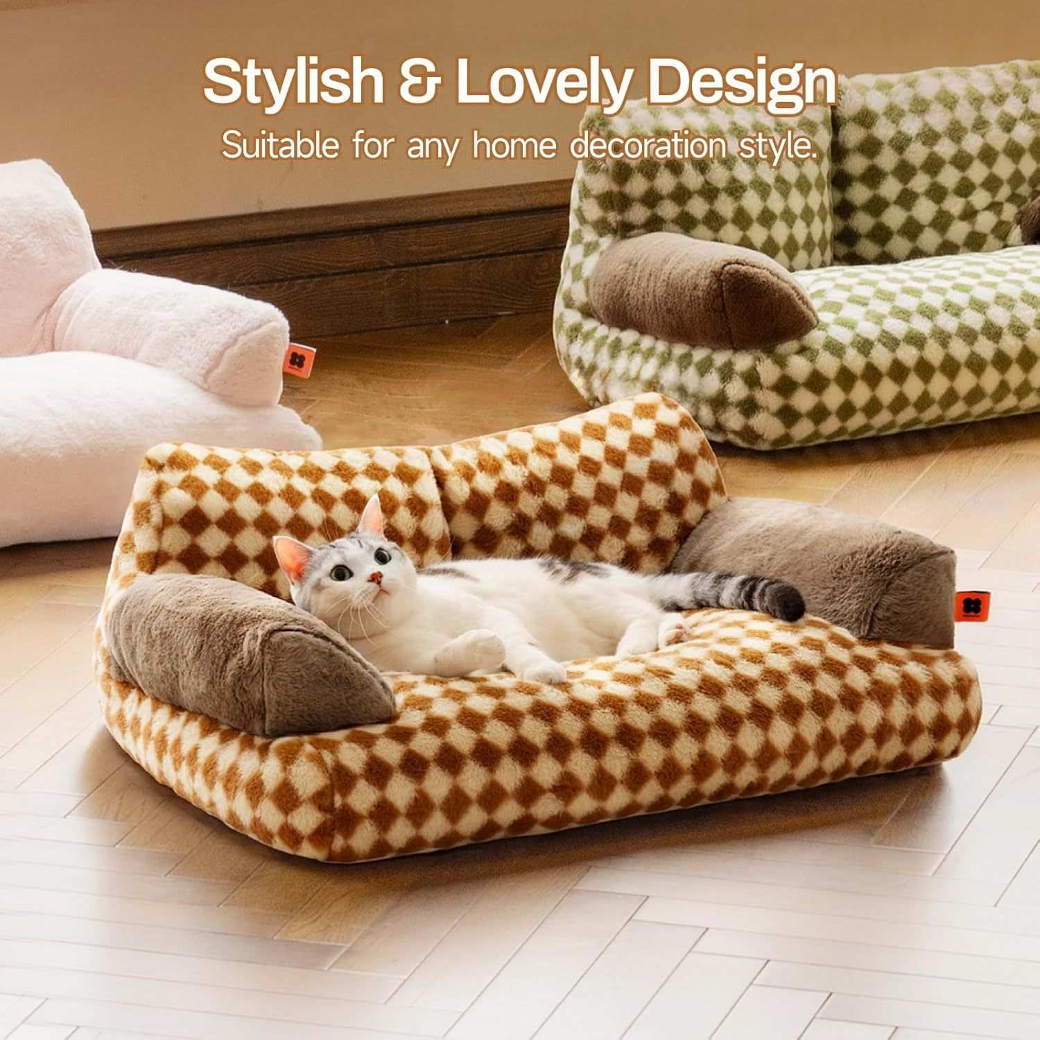 Washable Pet Bed - Fluffy Couch Small-Medium - Purrfect Pet Haven