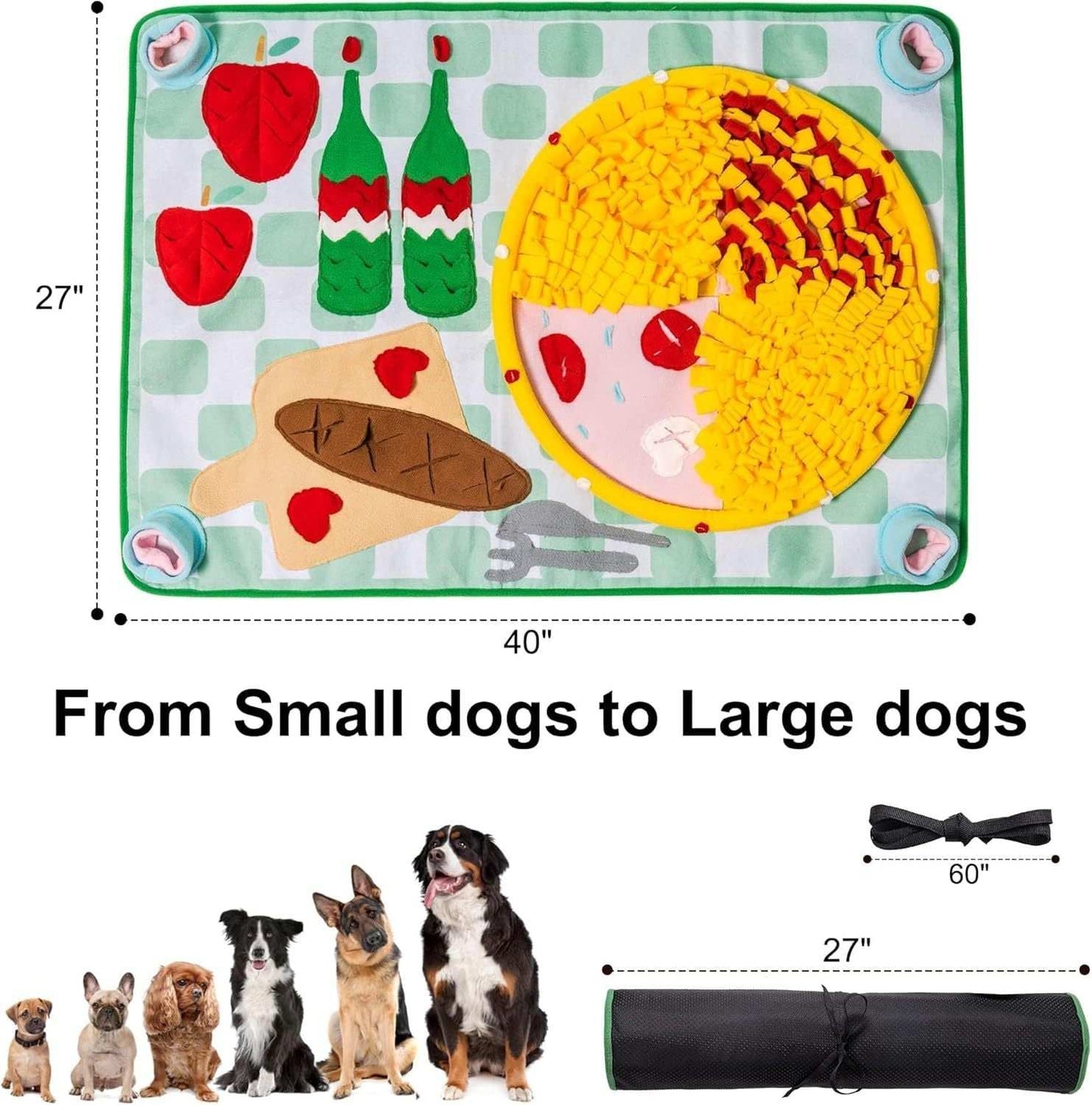 Washable Snuffle Mat For Dogs - Slow Feeder Puzzle Mat - Purrfect Pet Haven
