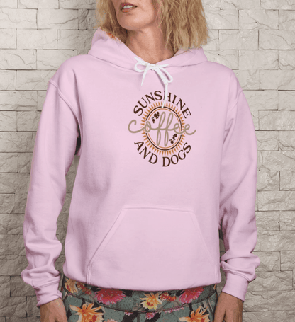 Sun Coffee Dog Hoodie Sweatshirt - Dog Lover Coffee Culture - Purrfect Pet Haven