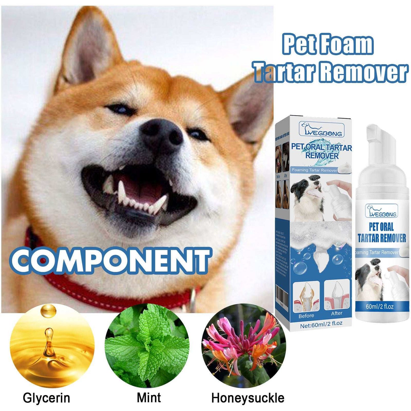 Dental Foam Cleaner For Removing Calculus, Yellow Teeth, Bad Breath, Teeth Cleaning - Purrfect Pet Haven