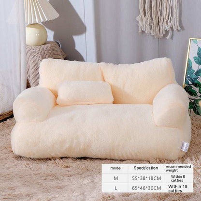 Cozy Plush Cat Bed Sofa for Small to Medium Dogs and Cats - Purrfect Pet Haven