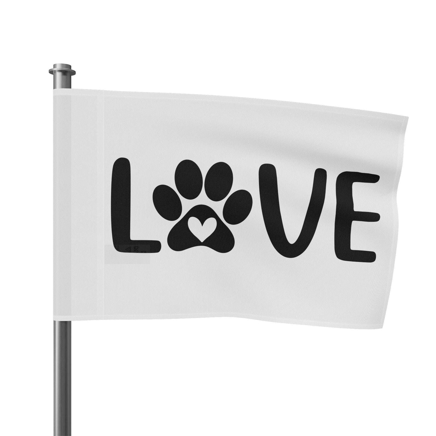 Pet Love Flag - Heart Paw Print Decor - Purrfect Pet Haven