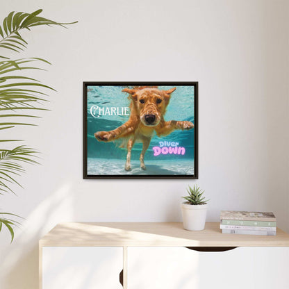 Framed Personalized Landscape Photo Canvas Wall Art - 'Add your Caption' - Purrfect Pet Haven