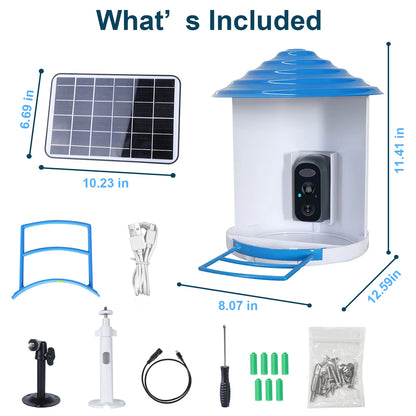 BirdCam Pro Feeder - Smart Solar HD Camera with AI ID - Purrfect Pet Haven