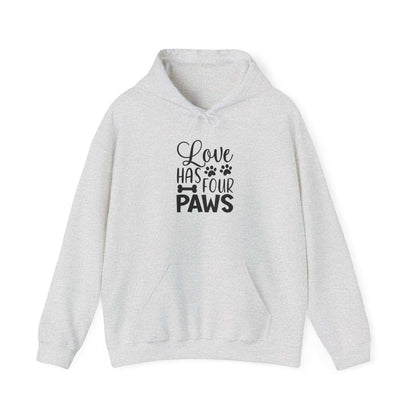 Love Has Four Paws Hoodie – Cozy Unisex Sweatshirt for Pet Lovers - Purrfect Pet Haven