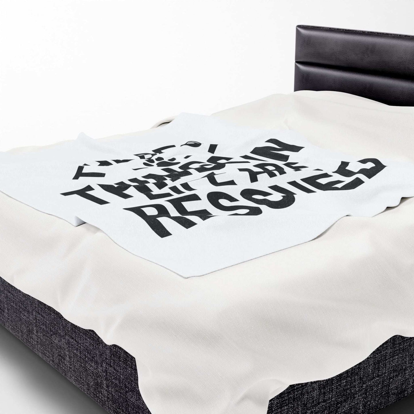 Inspirational Pet Best Rescue - Velveteen Plush Blanket - Purrfect Pet Haven
