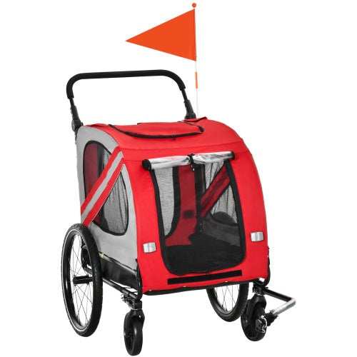 Pet Bike Trailer & Stroller - 2-in-1 for Small Dogs - Purrfect Pet Haven