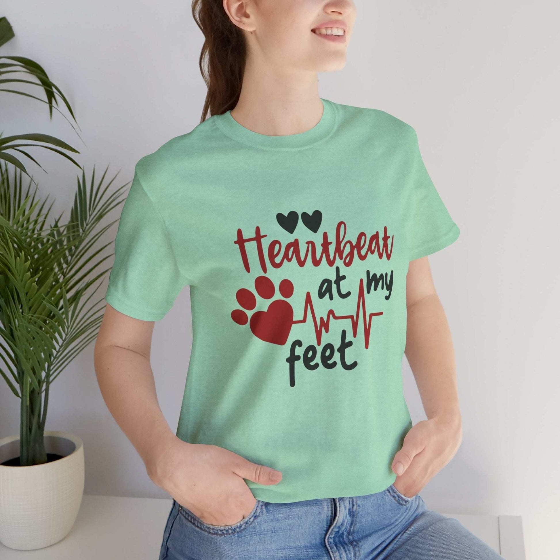 Heartbeat at my Feet - Unisex Tee - Purrfect Pet Haven