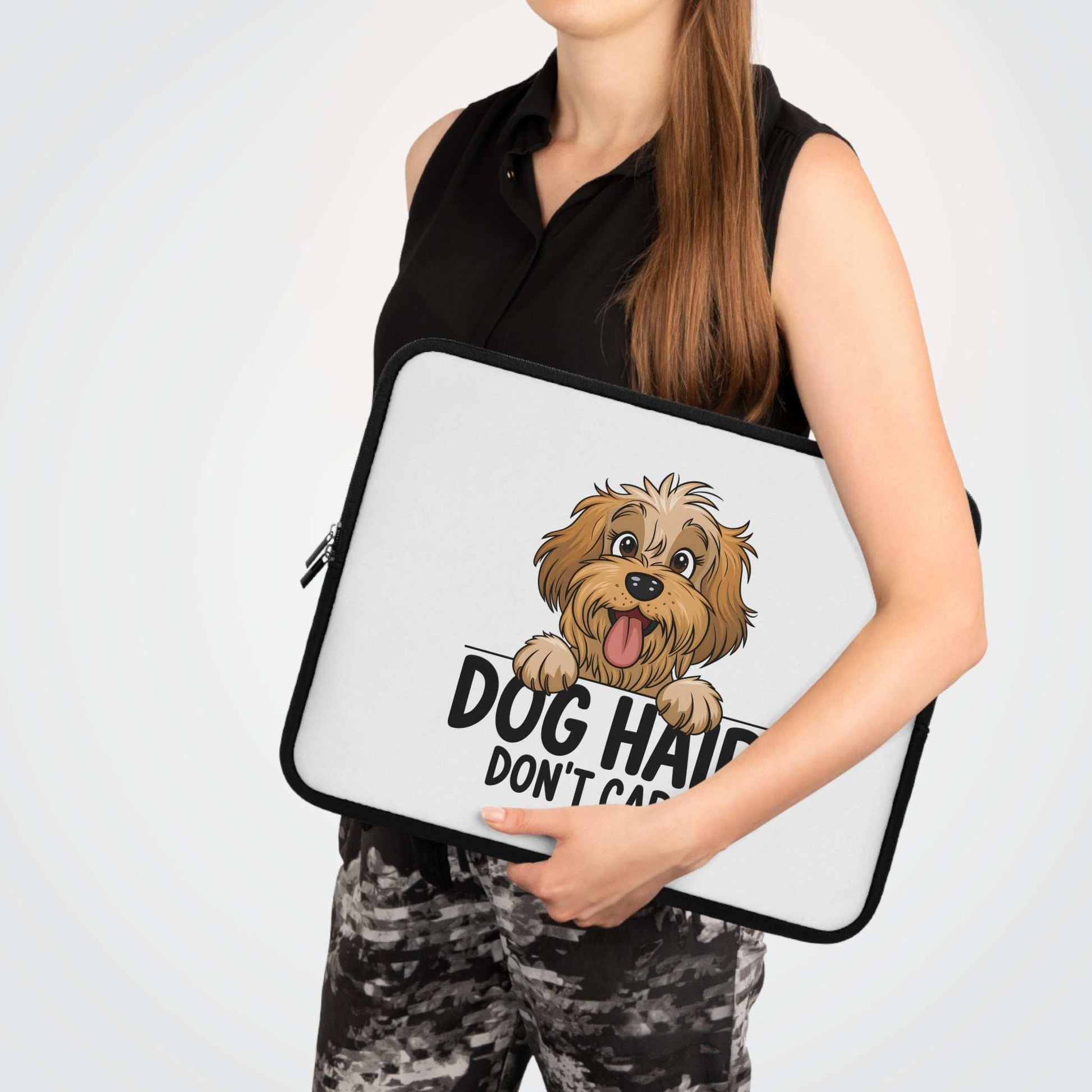 Dog Hair Don't Care Laptop Sleeve - Cute Dog Laptop Case - Purrfect Pet Haven