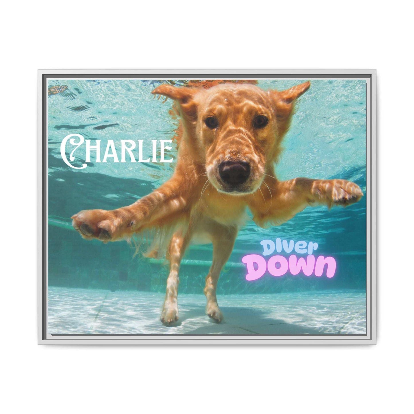 Framed Personalized Landscape Photo Canvas Wall Art - 'Add your Caption' - Purrfect Pet Haven