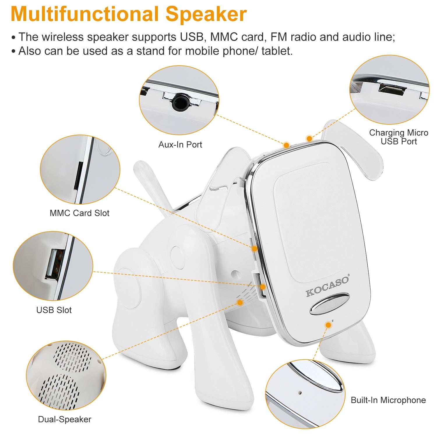 Cute Puppy Dog Wireless Speaker - Portable Bluetooth Music Player - Purrfect Pet Haven