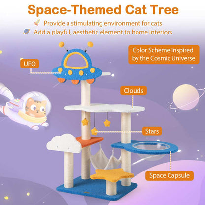 49 Inch UFO Cat Tree - Space Capsule - Purrfect Pet Haven
