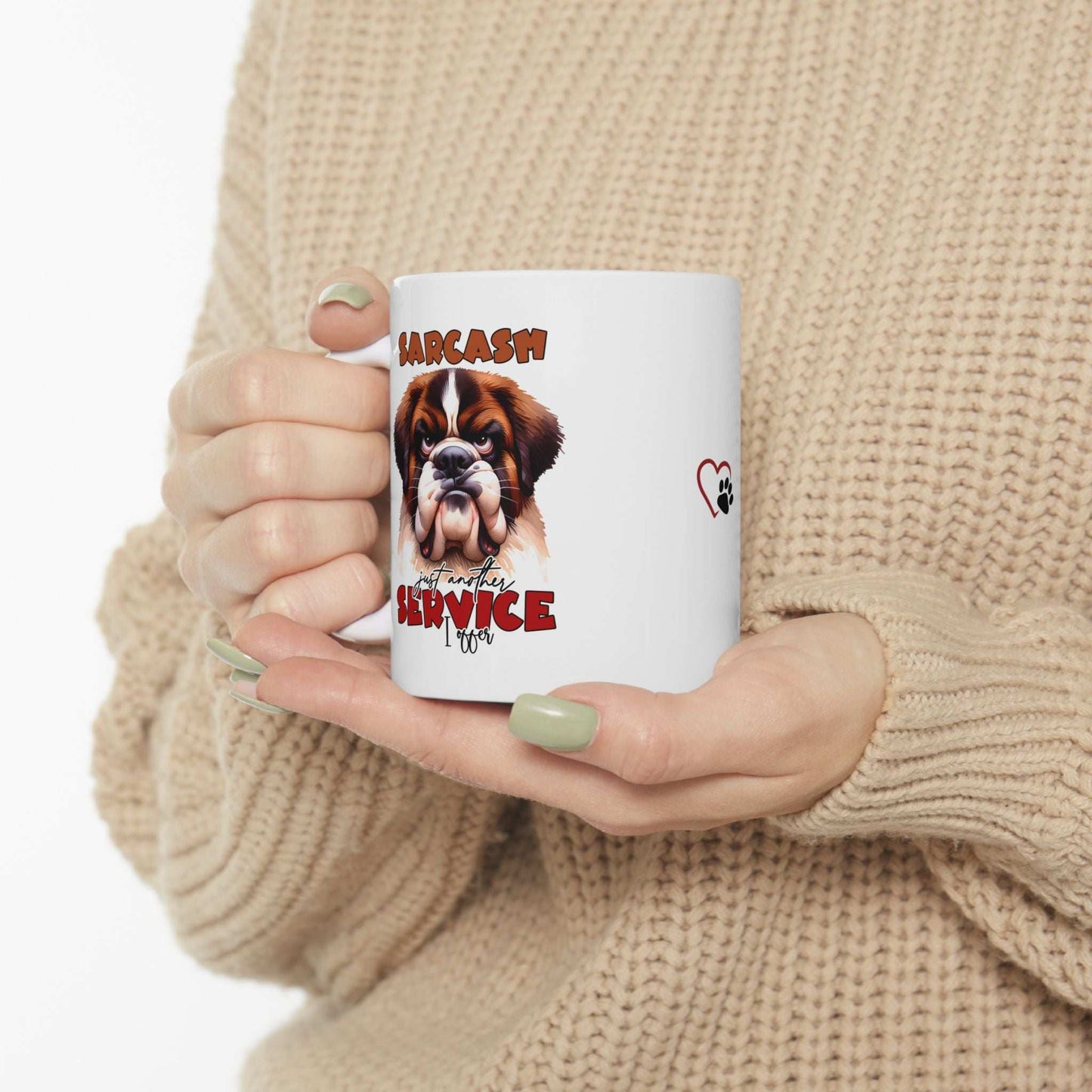 Funny Sarcasm a Service I Offer - Ceramic Coffee Mug - Purrfect Pet Haven