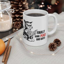 Funny Cat Ceramic Mug – "Finally Some Peace and Quiet!" – Perfect Gift for Cat Lovers - Purrfect Pet Haven