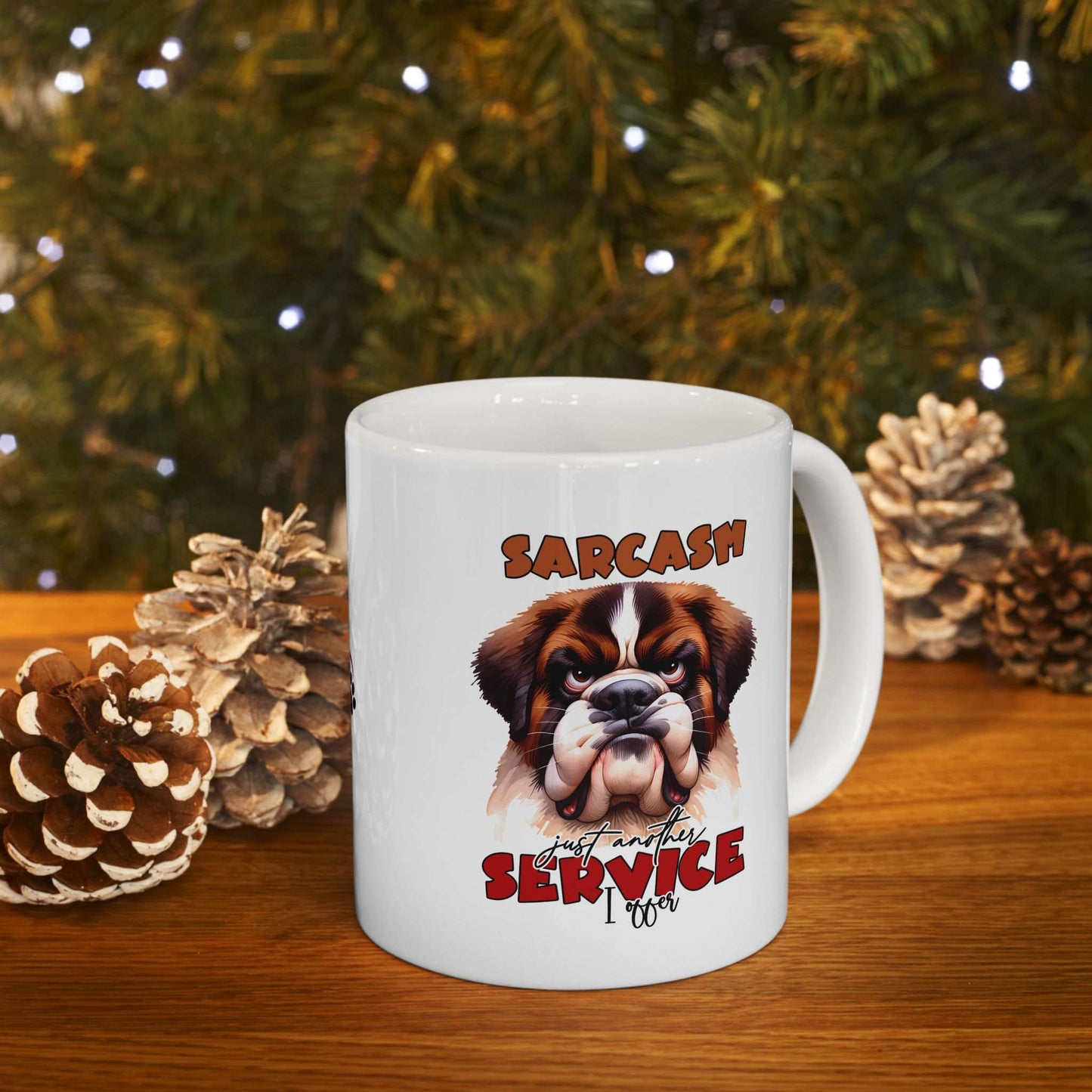 Funny Sarcasm a Service I Offer - Ceramic Coffee Mug - Purrfect Pet Haven