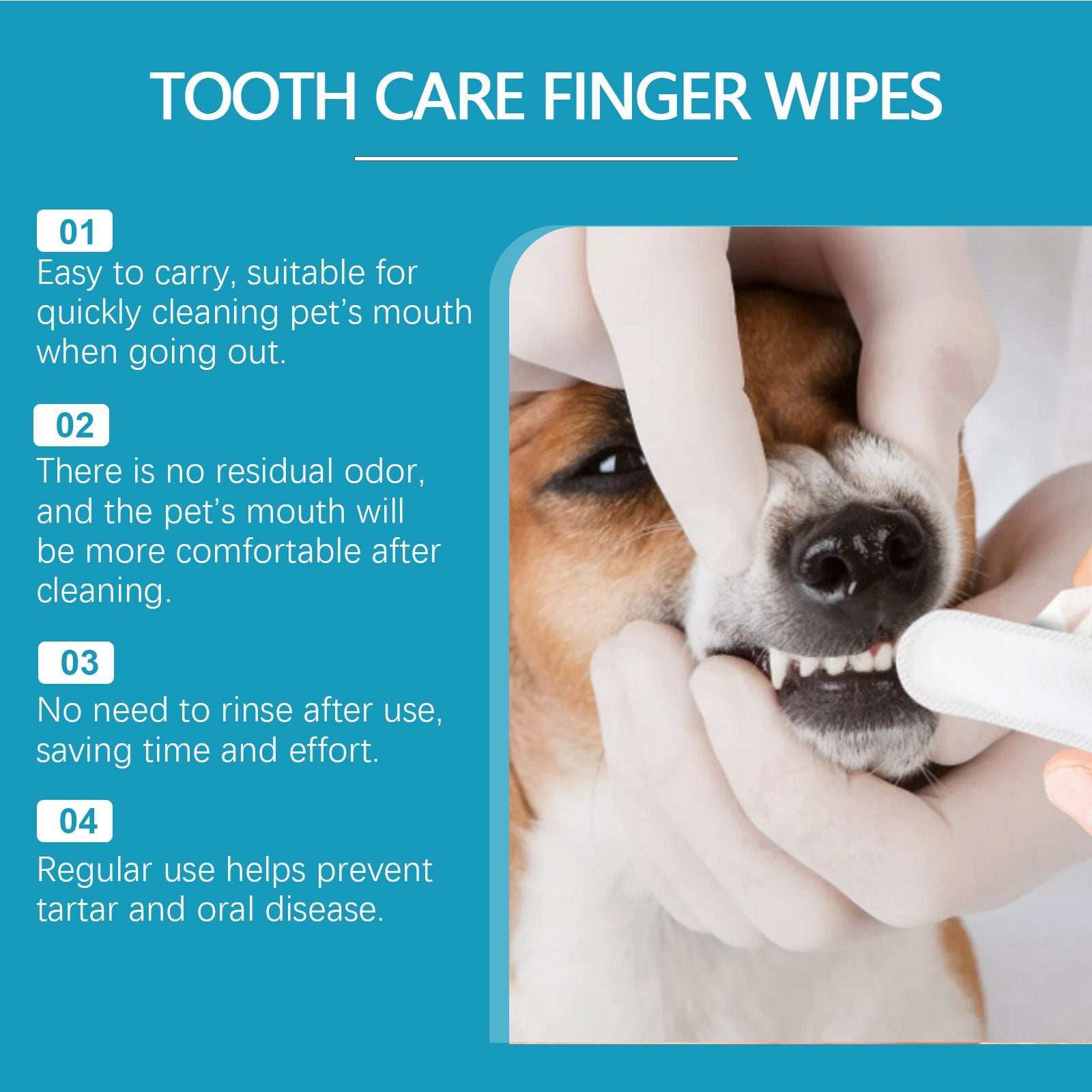Pet Cleaning Teeth, Dental Plaque, Cleansing Repair, Refreshing Care Finger Cots - Purrfect Pet Haven