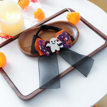 Pet Halloween Bow Tie Collar - Pumpkin Ghost Spider Costume