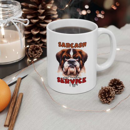 Funny Sarcasm a Service I Offer - Ceramic Coffee Mug - Purrfect Pet Haven