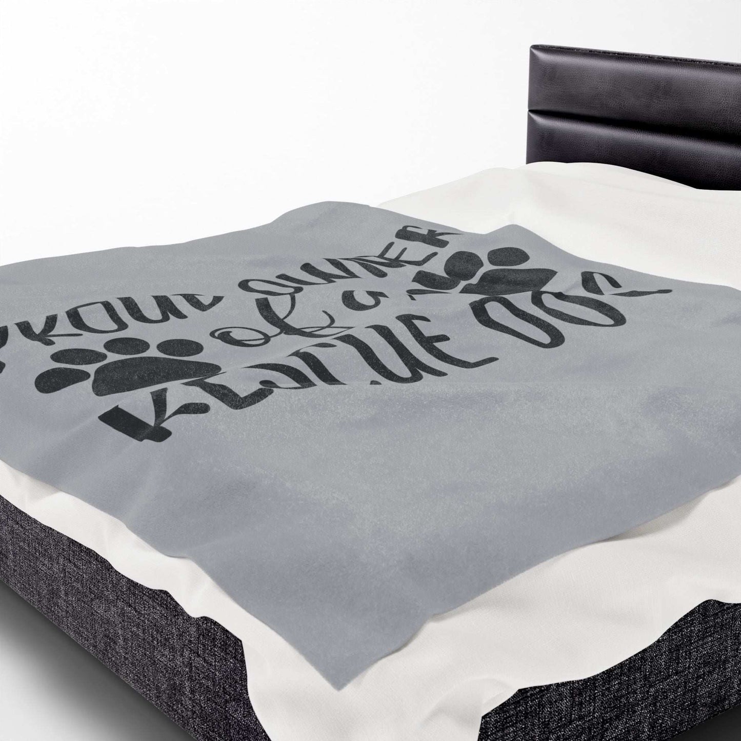 Proud Owner of a Rescue Dog Velveteen Plush Blanket - Cozy Pet Lover Gift - Purrfect Pet Haven
