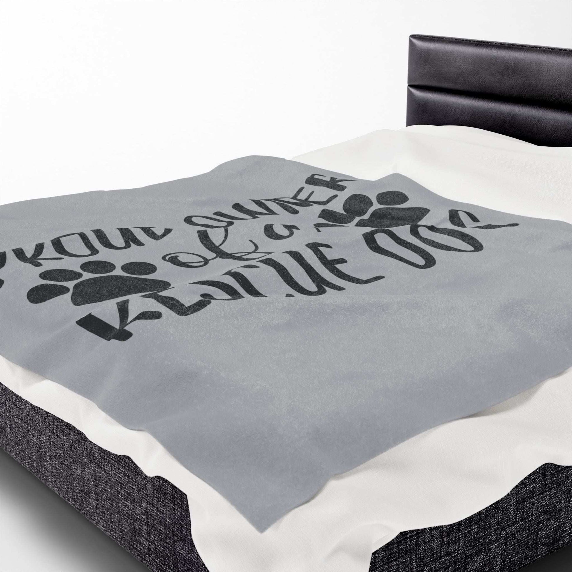 Proud Owner of a Rescue Dog Velveteen Plush Blanket - Cozy Pet Lover Gift - Purrfect Pet Haven