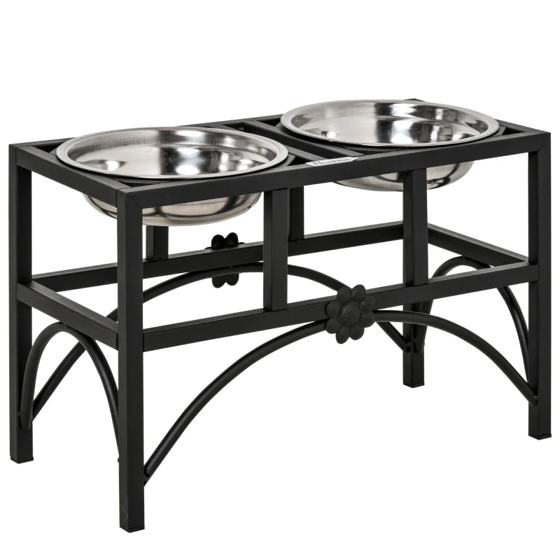 Elevated Dog Bowls - Stainless Steel Raised Feeding Station - Purrfect Pet Haven