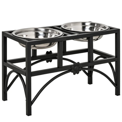 Elevated Dog Bowls - Stainless Steel Raised Feeding Station - Purrfect Pet Haven