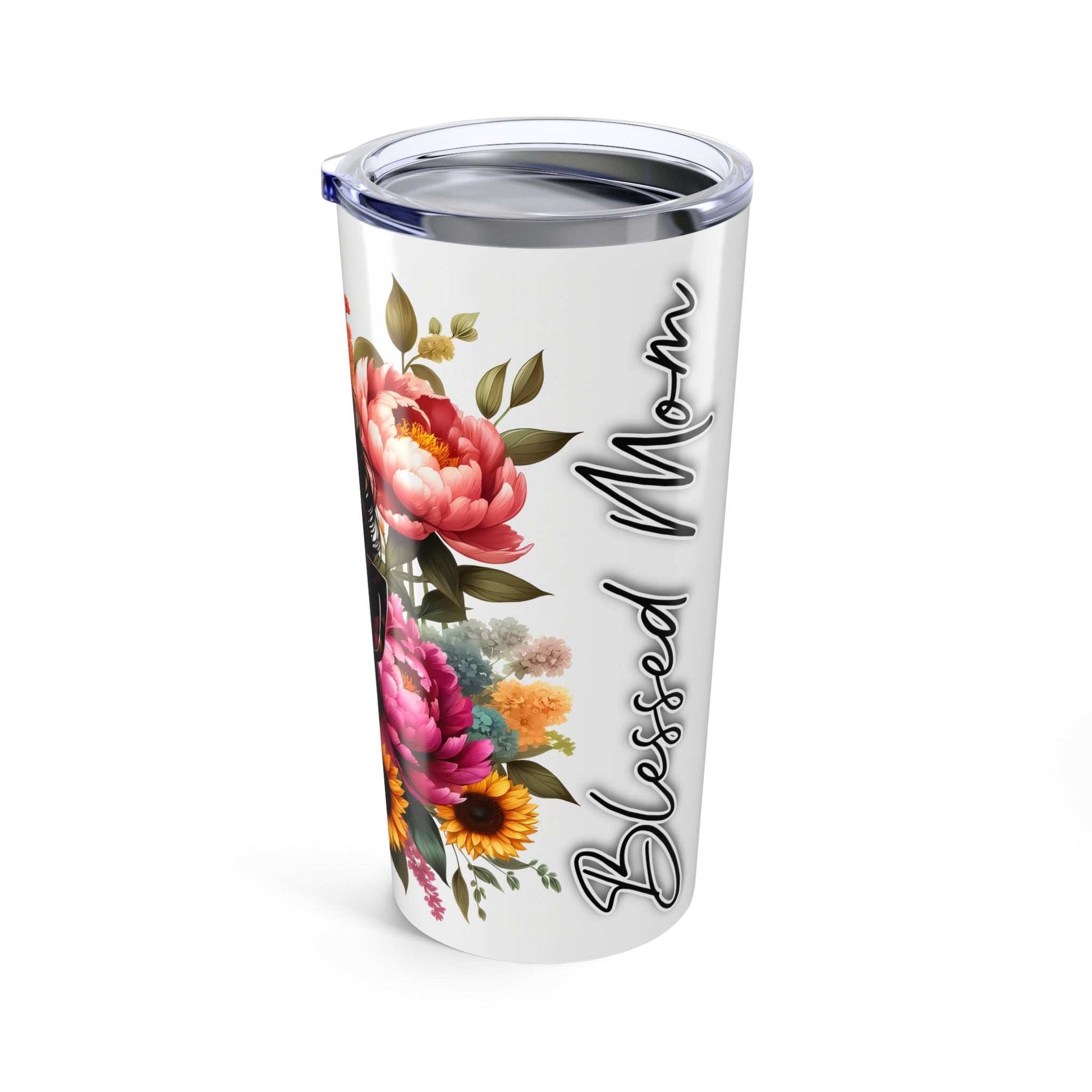 Floral Beauty Tumbler - Blessed Mom 20oz Travel Mug - Purrfect Pet Haven