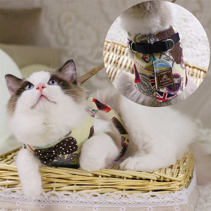 Rope Cat Traction Cat Chest Strap Set Bow - Purrfect Pet Haven