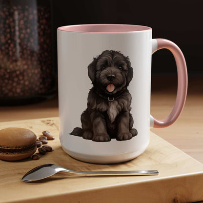 Cute Bouvier Des Flanders Dog Design Accent Coffee Mug - 11oz & 15oz - Purrfect Pet Haven