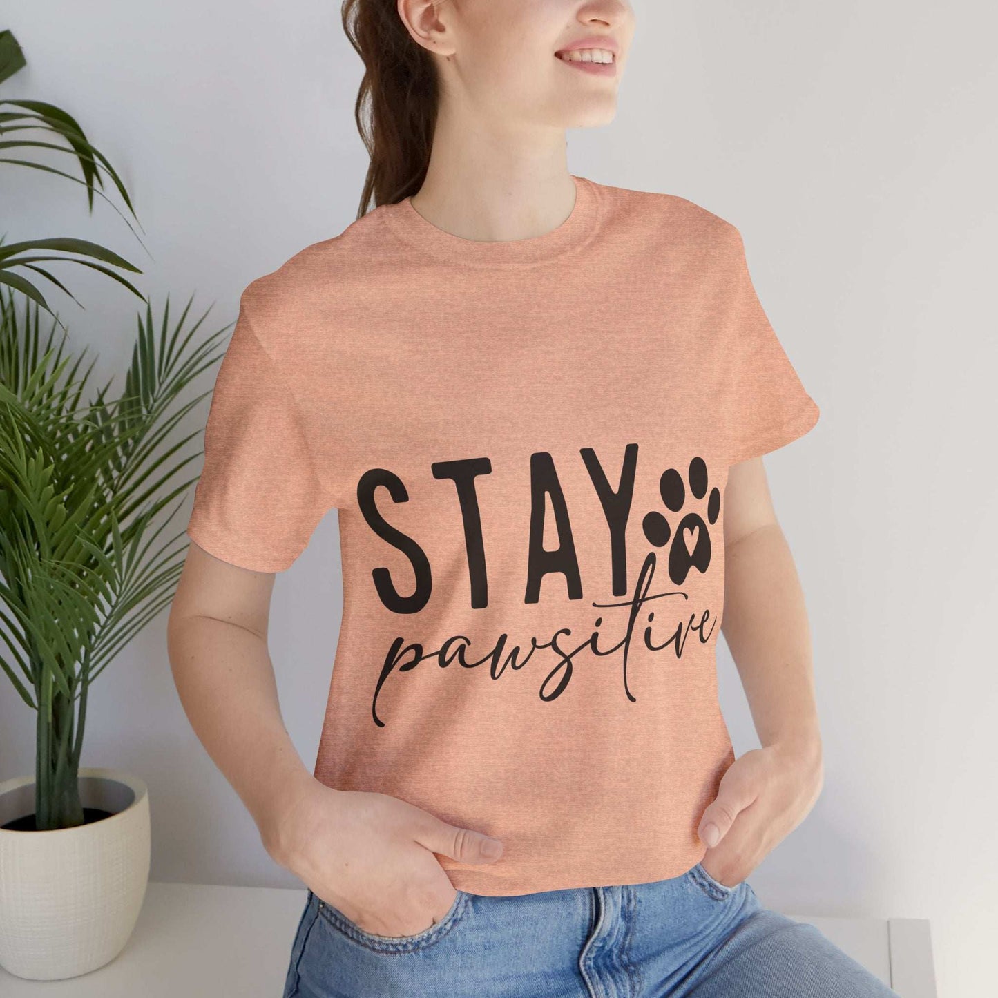 Stay Pawsitive Unisex Tee - Purrfect Pet Haven