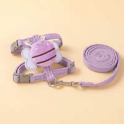 Fun "Cute Bee" Small Pet Harness & Matching Lead - Purrfect Pet Haven