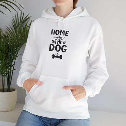 Home is Where the Dog Is Unisex Heavy Blend™ Hooded Sweatshirt | Purrfect Pet Haven