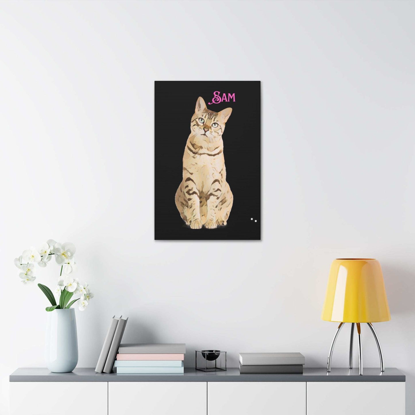 PAW-sonalized Black Canvas Print | Upload Photo~Choose size - Purrfect Pet Haven